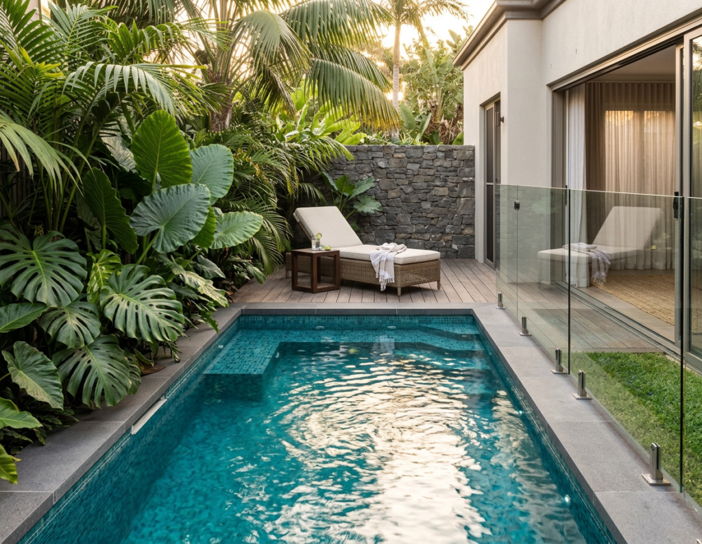 Luxury Plunge Pool built by Lap of Luxury Pools. Northern Beaches. Avalon. Sydney.